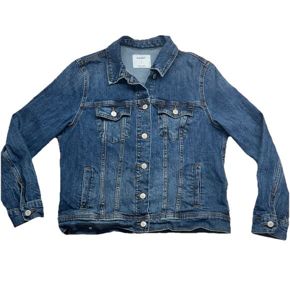 Old Navy Jackets & Blazers - Old Navy Women Denim Jacket Size Large Classic Denim 99 % Cotton 1% Spandex